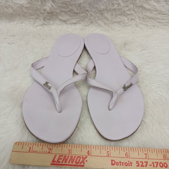Gucci Authentic Pink Leather Thong Sandals Flip Flops EU38.5 - Picture 2 of 7